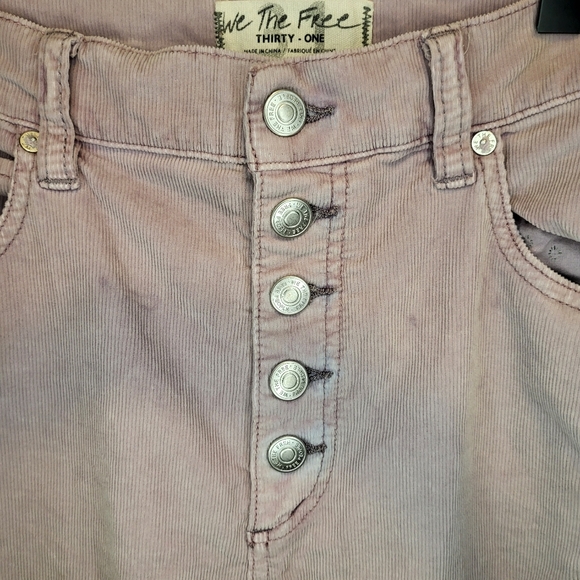 Free People | We The Free Sun Chaser Frosted Lilac Skinny Corduroy Jeans size 31 - Picture 3 of 7